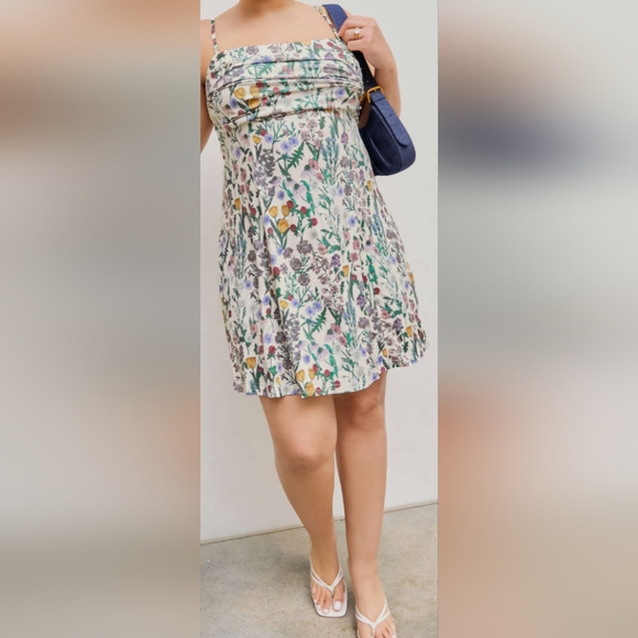 Cider Dresses & Skirts - NWT Cider Floral Print Ruched Mini Dress Women's Size 4XL